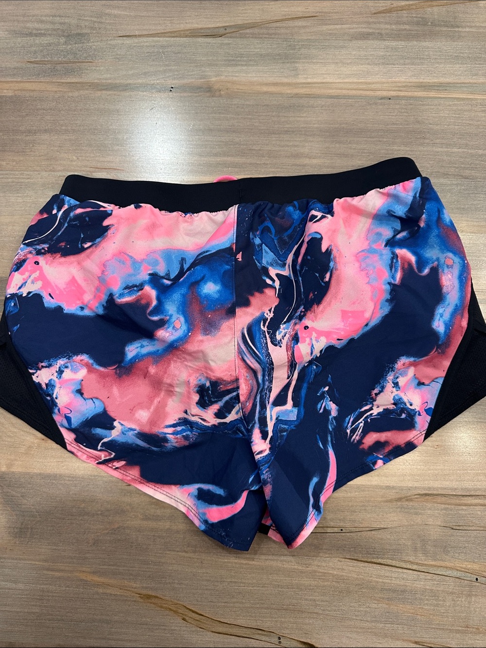 Under Armour Women's Pink & Navy Marble Athletic Shorts - Picture 8 of 8